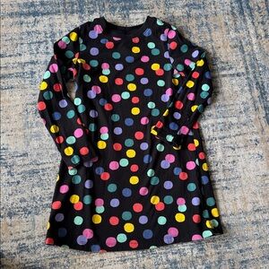 Hanna Andersson T-Shirt Dress - Confetti on Black - Size 6-7